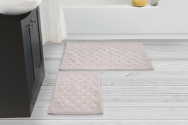 Mijölnir Juego de alfombrillas de baño de algodón, 2 piezas, Visón